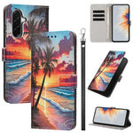 Custodia per telefono in ecopelle con motivo dipinto e cinturino, For Galaxy A17 5G/4G, For Galaxy A07 4G/5G, For Galaxy A56 5G