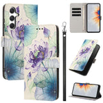 Custodia per telefono in ecopelle con motivo dipinto e cinturino, For Galaxy M15, For Galaxy M54, For Galaxy M14