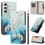 Custodia per telefono in ecopelle con motivo dipinto e cinturino, For Galaxy M16 5G / F16 5G, For Galaxy M55, For Galaxy M35