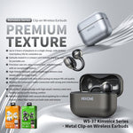 Auricolare Bluetooth wireless con clip in metallo serie Kinvoice WK WS-37, WS-37