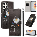 Custodia per telefono in ecopelle con motivo dipinto e cinturino, For Galaxy S24 5G / S25 5G, For Galaxy S24+ 5G / S25+ 5G, For Galaxy S25 Ultra 5G