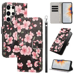 Custodia per telefono in ecopelle con motivo dipinto e cinturino, For Galaxy S24 5G / S25 5G, For Galaxy S24+ 5G / S25+ 5G, For Galaxy S25 Ultra 5G