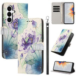 Custodia per telefono in ecopelle con motivo dipinto e cinturino, For Galaxy S26 FE 5G, For Galaxy S26+ 5G, For Galaxy S26 Ultra 5G