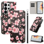 Custodia per telefono in ecopelle con motivo dipinto e cinturino, For Galaxy S26 FE 5G, For Galaxy S26+ 5G, For Galaxy S26 Ultra 5G