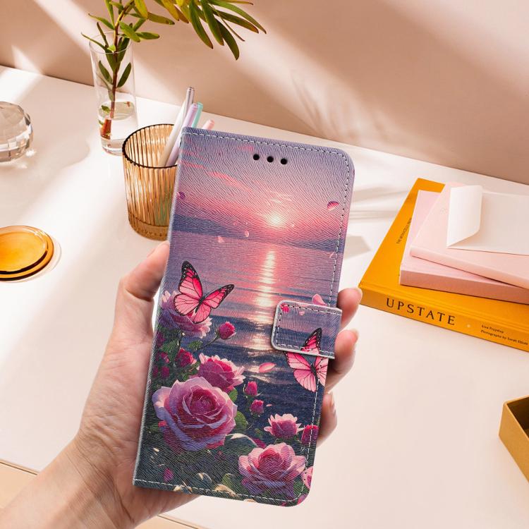 Custodia per telefono in ecopelle con motivo dipinto e cinturino, For Galaxy S26 FE 5G, For Galaxy S26+ 5G, For Galaxy S26 Ultra 5G