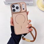 Custodia per telefono magnetica a cerchio sottile con supporto per fotocamera Skin Feel e cordino, For iPhone 17 Pro Max, For iPhone 17 Pro, For iPhone 17, For iPhone 16 Pro Max