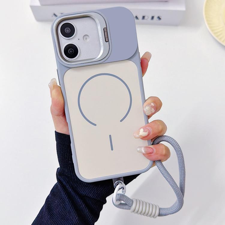 Custodia per telefono magnetica a cerchio sottile con supporto per fotocamera Skin Feel e cordino, For iPhone 17 Pro Max, For iPhone 17 Pro, For iPhone 17, For iPhone 16 Pro Max
