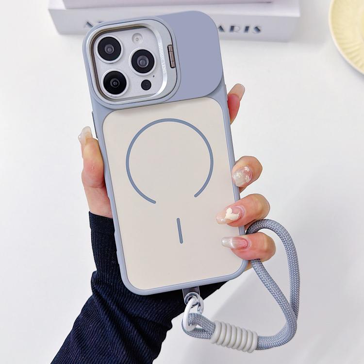 Custodia per telefono magnetica a cerchio sottile con supporto per fotocamera Skin Feel e cordino, For iPhone 17 Pro Max, For iPhone 17 Pro, For iPhone 17, For iPhone 16 Pro Max