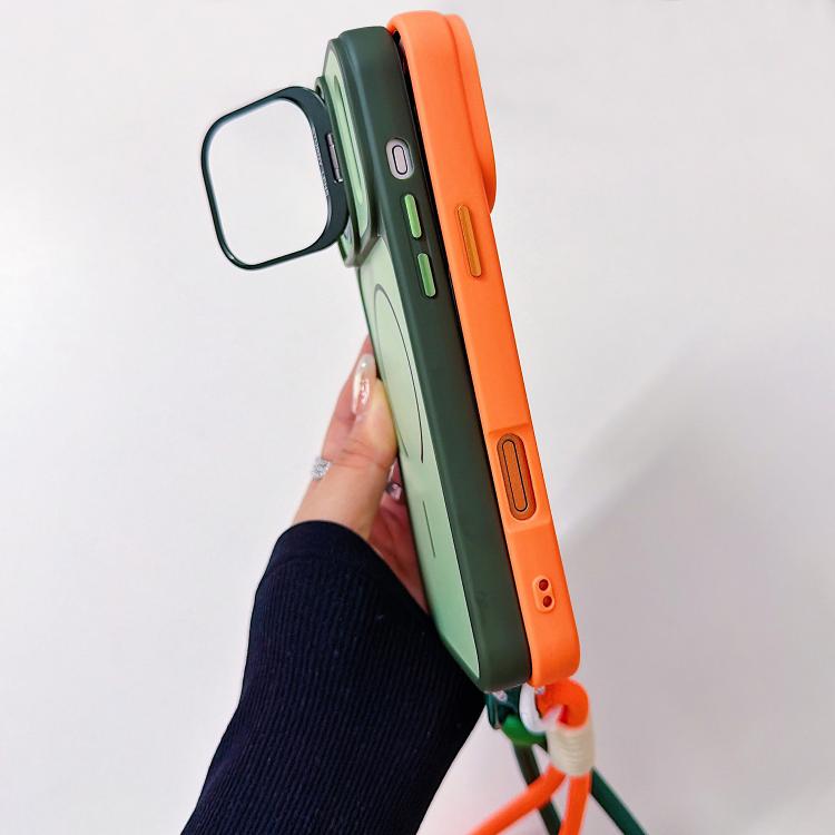 Custodia per telefono magnetica a cerchio sottile con supporto per fotocamera Skin Feel e cordino, For iPhone 17 Pro Max, For iPhone 17 Pro, For iPhone 17, For iPhone 16 Pro Max