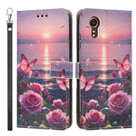 Custodia per telefono in ecopelle con motivo dipinto e cinturino, For Galaxy Xcover7