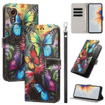 Custodia per telefono in ecopelle con motivo dipinto e cinturino, For Galaxy Xcover7