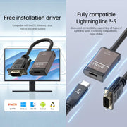 USB-C / Type-C Female To VGA Male Converter