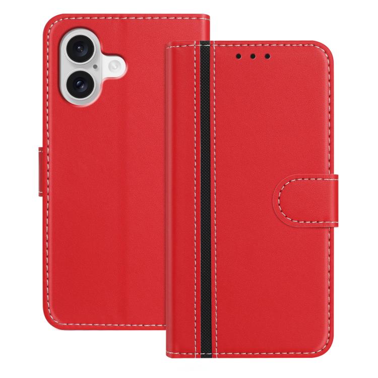 Custodia per telefono in ecopelle con scomparti per carte a blocchi di colore, For iPhone 17, For iPhone Air, For iPhone 16 Pro Max