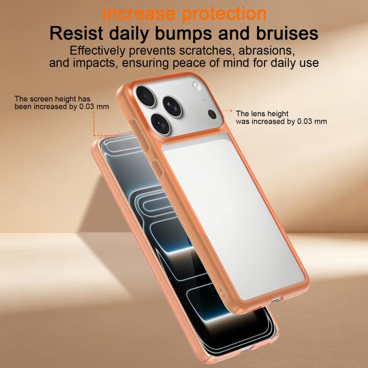 Custodia per telefono in PC sottile satinato con telaio antiurto per la dissipazione del calore., For iPhone 17 Pro Max, For iPhone 17 Pro, For iPhone Air, For iPhone 16 Pro Max, For iPhone 16 Pro, For iPhone 16 Plus