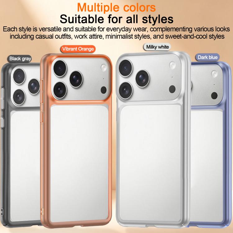 Custodia per telefono in PC sottile satinato con telaio antiurto per la dissipazione del calore., For iPhone 17 Pro Max, For iPhone 17 Pro, For iPhone Air, For iPhone 16 Pro Max, For iPhone 16 Pro, For iPhone 16 Plus