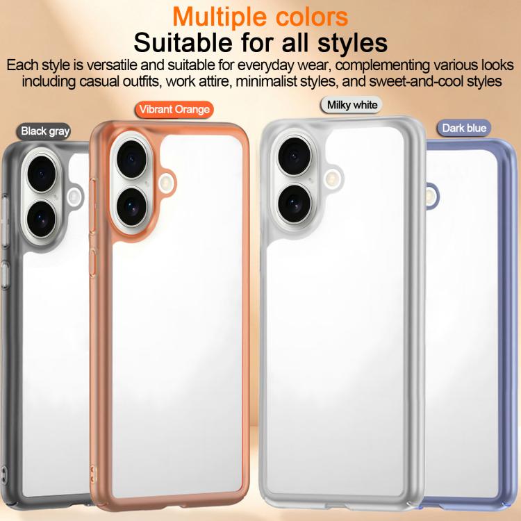 Custodia per telefono in PC sottile satinato con telaio antiurto per la dissipazione del calore., For iPhone 16, For iPhone 15 Pro Max, For iPhone 15 Pro, For iPhone 14 Pro, For iPhone 14 Pro Max, For iPhone 13 Pro Max