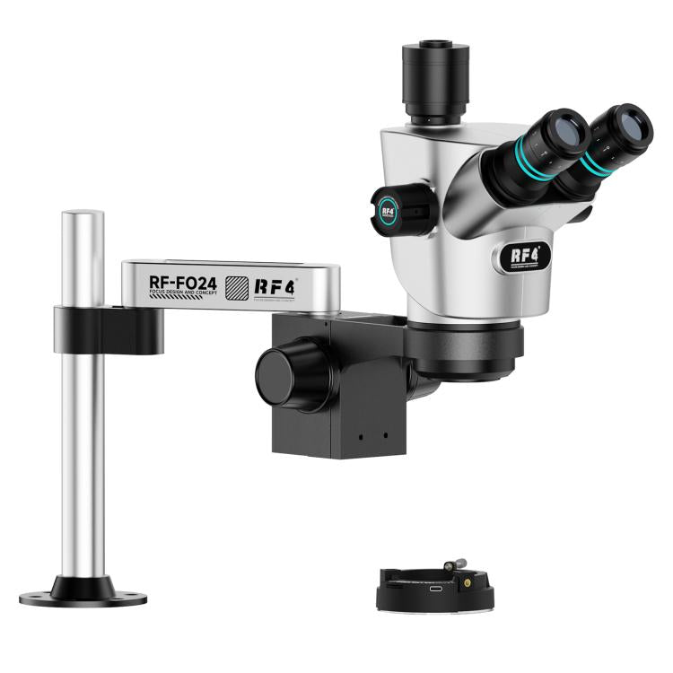 Testa per microscopio stereoscopico RF4 RF-CX71P-FO24 6.5X-65X Premium con doppio oculare anti-trinoculare e supporto FO24, RF-CX71P-FO24