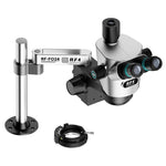 Testa per microscopio stereoscopico RF4 RF-CX71P-FO24 6.5X-65X Premium con doppio oculare anti-trinoculare e supporto FO24, RF-CX71P-FO24