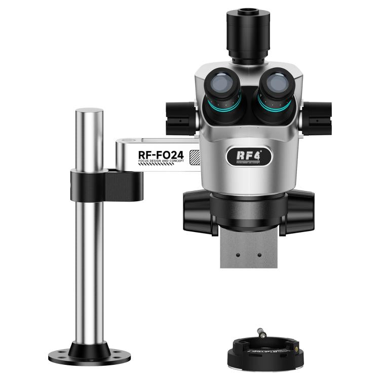 Testa per microscopio stereoscopico RF4 RF-CX71P-FO24 6.5X-65X Premium con doppio oculare anti-trinoculare e supporto FO24, RF-CX71P-FO24