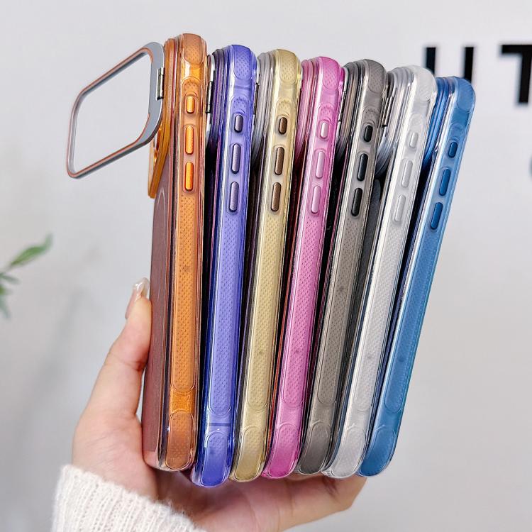 Custodia magnetica per telefono con finitura spazzolata e supporto per obiettivo, For iPhone 17 Pro Max, For iPhone 17 Pro, For iPhone 17