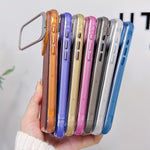 Custodia magnetica per telefono con finitura spazzolata e supporto per obiettivo, For iPhone 12 Pro, For iPhone 11
