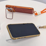 Custodia magnetica spazzolata per telefono con supporto per obiettivo, cinturino da polso e pellicola protettiva per obiettivo., For iPhone 17 Pro Max, For iPhone 17 Pro, For iPhone 17