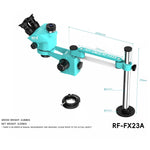 Microscopio stereoscopico trinoculare fisso a sbalzo RF4 RF-FX23A 7-50X, versione corta, RF-FX23A