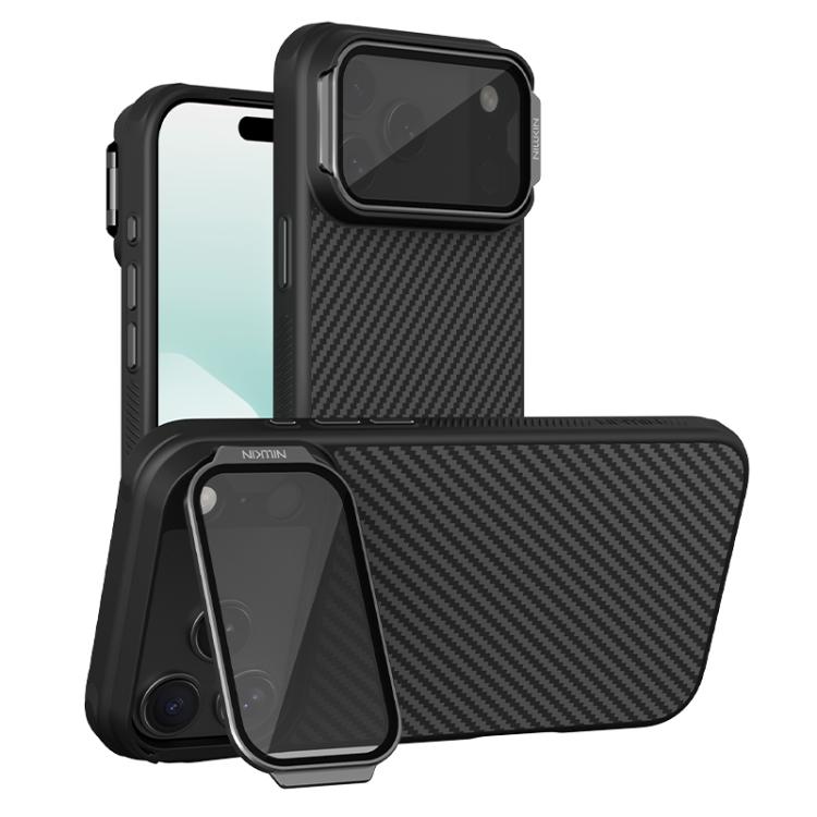 NILLKIN Custodia magnetica per telefono CamShield in CarboProp nero traslucido, For iPhone 17 Pro Max, For iPhone 17 Pro