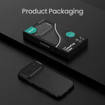 NILLKIN Custodia magnetica per telefono CamShield in CarboProp nero traslucido, For iPhone 17 Pro Max, For iPhone 17 Pro