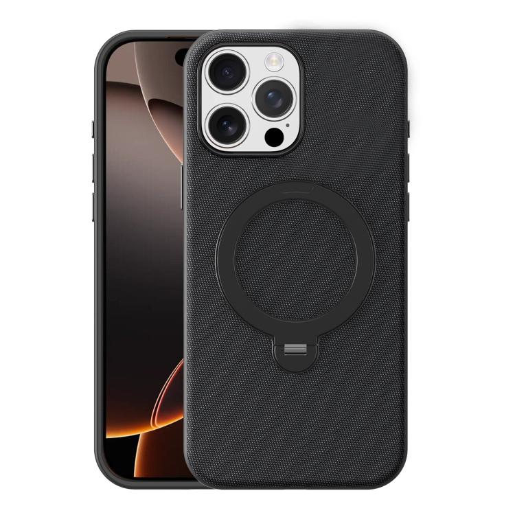 Custodia magnetica per telefono Tech Fabric con supporto girevole a 360° e pulsante fotocamera AI., For iPhone 16 Pro Max, For iPhone 16 Pro, For iPhone 16