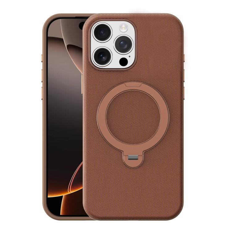 Custodia magnetica per telefono Tech Fabric con supporto girevole a 360° e pulsante fotocamera AI., For iPhone 16 Pro Max, For iPhone 16 Pro, For iPhone 16