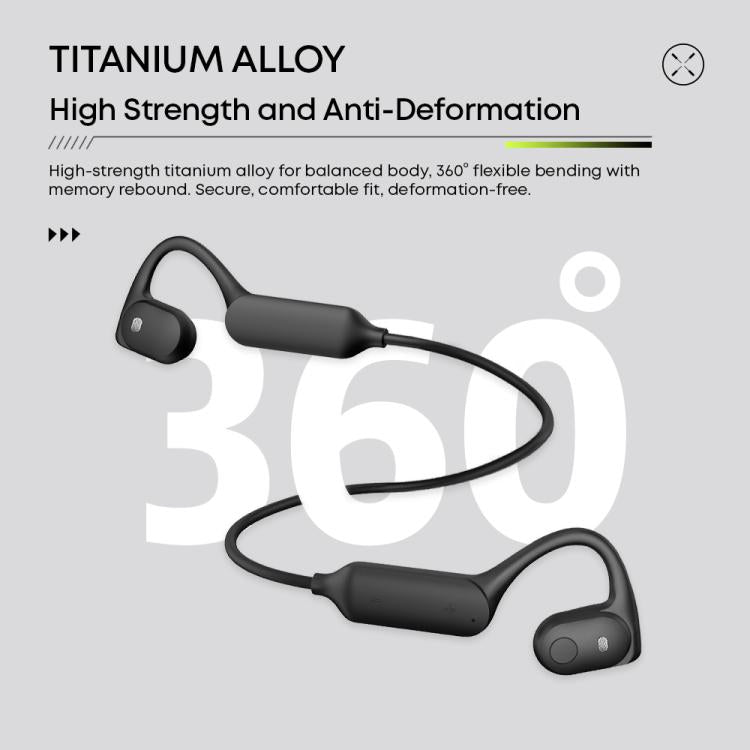 Auricolari sportivi Bluetooth impermeabili Langsdom AirWare BE10 ad aria, aperti, conduttivi e con memoria da 32 GB.