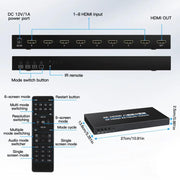 NK-M618 4K HDMI 8x1 8-way Screen Splitter Switch, NK-M618