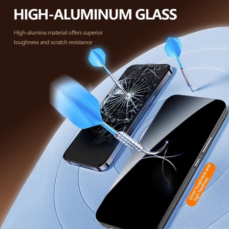 Pellicola protettiva in vetro temperato HD per la privacy, versione a schermo intero della serie LeReach CF., For iPhone 17 Pro Max