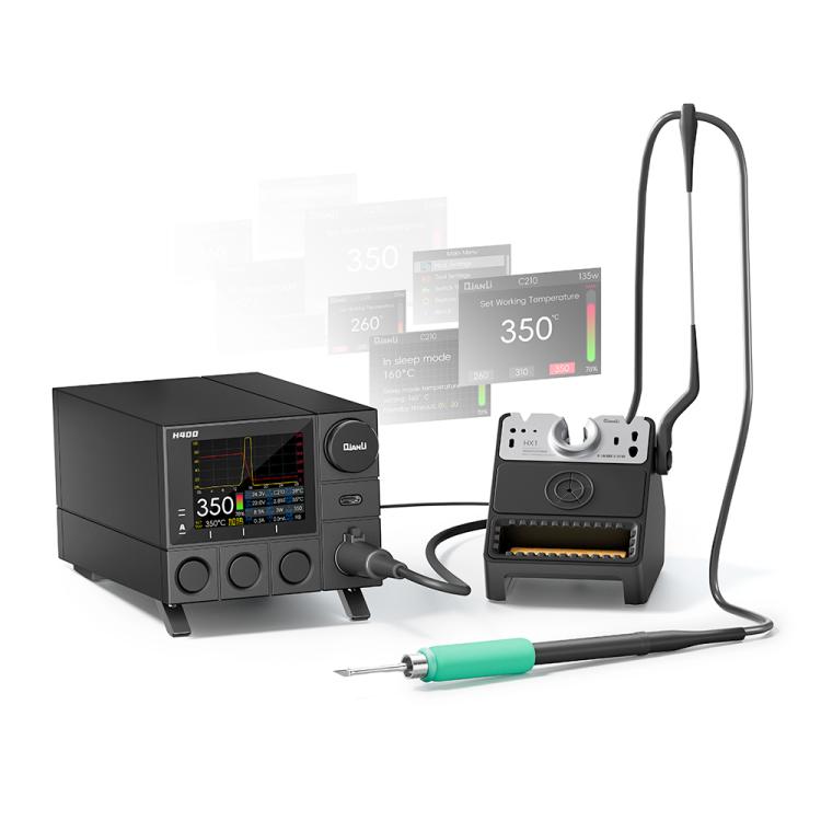Stazione saldante intelligente QIANLI H400 da 400 W con supporto multifunzione HX1., US Plug, EU Plug