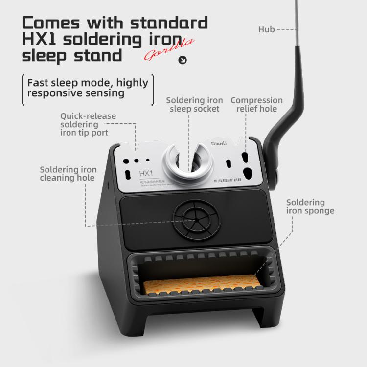 Stazione saldante intelligente QIANLI H400 da 400 W con supporto multifunzione HX1., US Plug, EU Plug