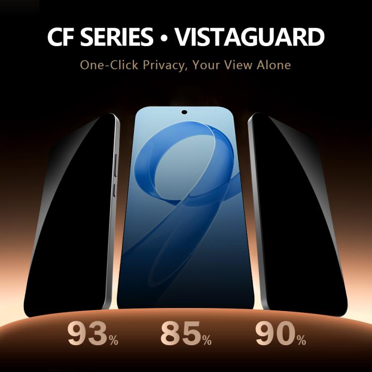 Set di 2 pellicole protettive in vetro temperato HD per la privacy, serie LeReach CF, a schermo intero., For iPhone 17 Pro Max