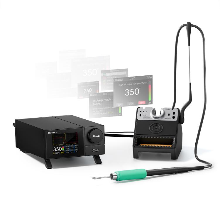 Stazione saldante intelligente QIANLI H240 da 240 W con supporto multifunzione HX1., US Plug, EU Plug
