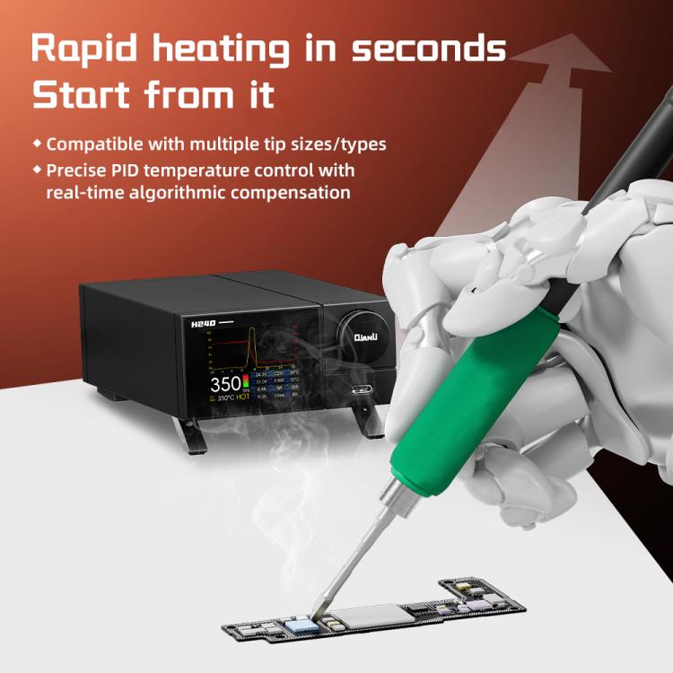 Stazione saldante intelligente QIANLI H240 da 240 W con supporto multifunzione HX1., US Plug, EU Plug