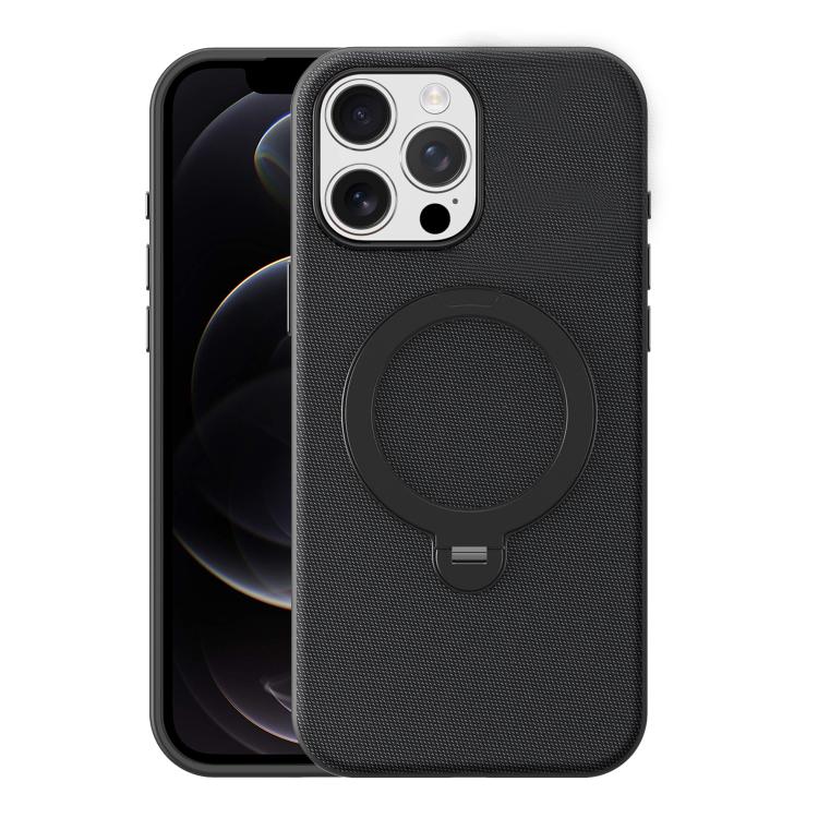 Custodia magnetica per telefono Tech Fabric con supporto girevole a 360°., For iPhone 13, For iPhone 12, For iPhone 12 Pro Max, For iPhone 12 Pro