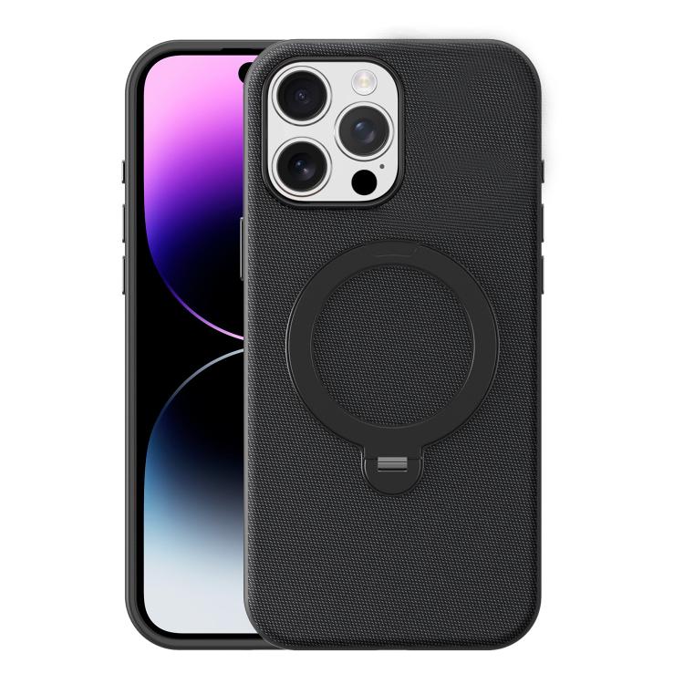 Custodia magnetica per telefono Tech Fabric con supporto girevole a 360°., For iPhone 14 Pro, For iPhone 14 Pro Max, For iPhone 13 Pro Max, For iPhone 13 Pro