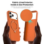 Custodia magnetica per telefono Tech Fabric con supporto girevole a 360°., For iPhone 15 Pro Max, For iPhone 15 Pro, For iPhone 15, For iPhone 14