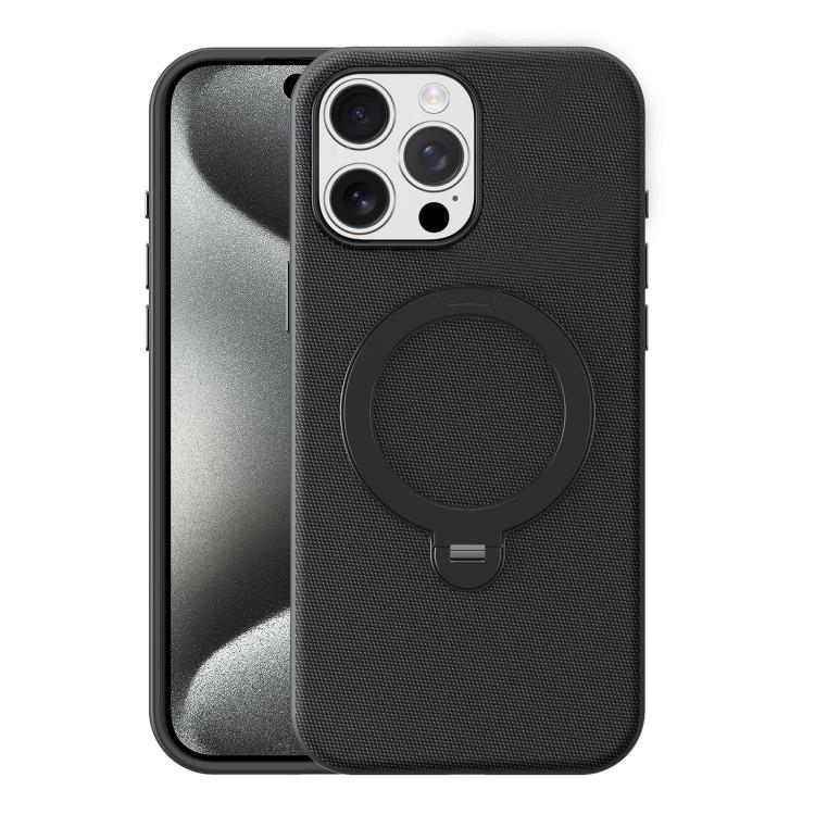 Custodia magnetica per telefono Tech Fabric con supporto girevole a 360°., For iPhone 15 Pro Max, For iPhone 15 Pro, For iPhone 15, For iPhone 14