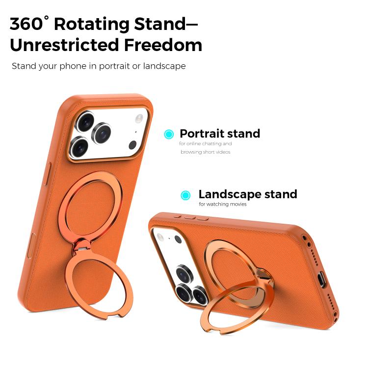 Custodia magnetica per telefono Tech Fabric con supporto girevole a 360°., For iPhone 14 Pro, For iPhone 14 Pro Max, For iPhone 13 Pro Max, For iPhone 13 Pro