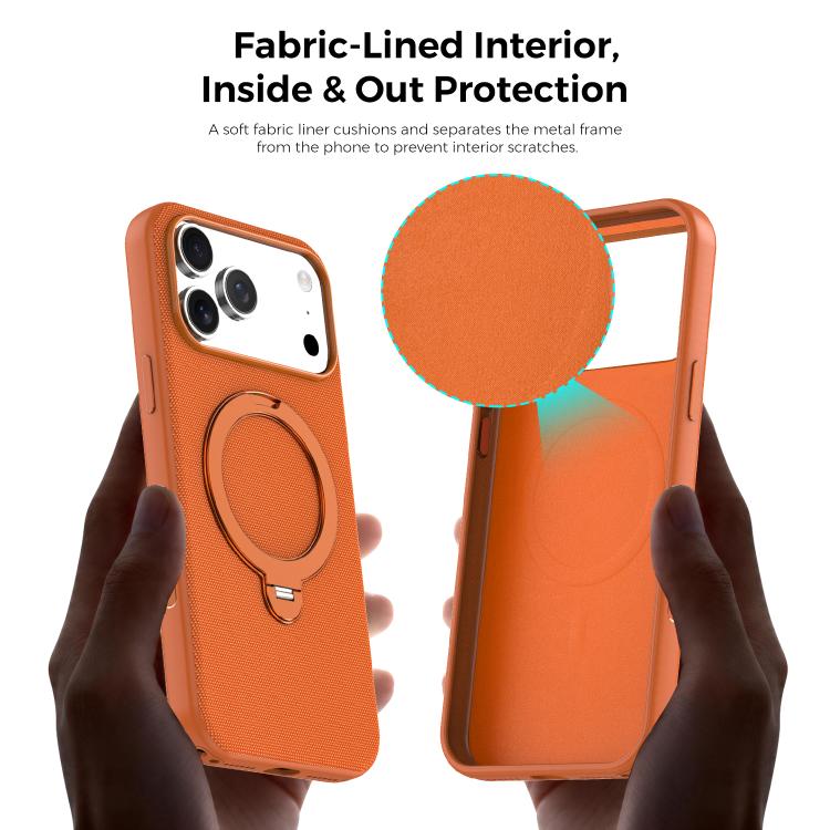 Custodia magnetica per telefono Tech Fabric con supporto girevole a 360°., For iPhone 14 Pro, For iPhone 14 Pro Max, For iPhone 13 Pro Max, For iPhone 13 Pro
