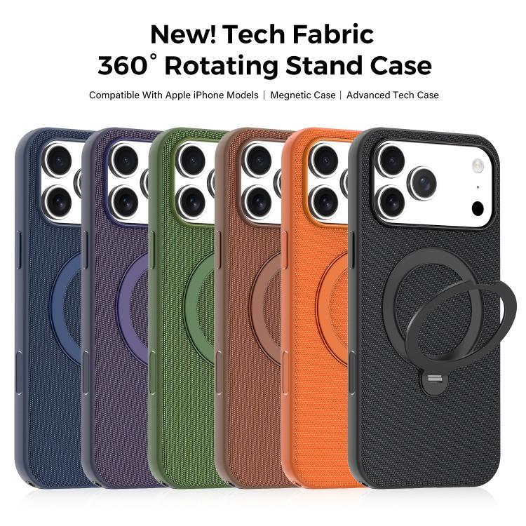 Custodia magnetica per telefono Tech Fabric con supporto girevole a 360°., For iPhone 11 Pro Max, For iPhone 11