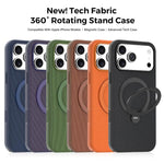 Custodia magnetica per telefono Tech Fabric con supporto girevole a 360°., For iPhone 13, For iPhone 12, For iPhone 12 Pro Max, For iPhone 12 Pro