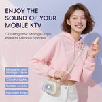 Altoparlante wireless portatile per karaoke C22 con microfono e tracolla