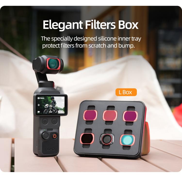 Filtro magnetico in metallo Sunnylife per obiettivo della fotocamera DJI OSMO Pocket 3., MCUV, CPL, ND8, ND16, ND32, ND64, Black Mist 1/4, 3 in 1 Shadow Filter Set, 3 in 1 Portrait Filter Set, 3 in 1 CPL ND8/16, 3 in 1 Protective Filter Set            ...