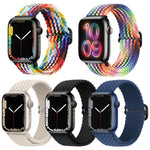 Confezione da 5 cinturini per orologio in nylon intrecciato con fibbia scorrevole xDfind, For Apple Watch 42 / 44 / 45 / 46 / 49mm, For Apple Watch 38 / 40 / 41 / S11 42mm